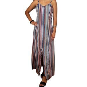 Shein Striped Maxi Dress Adjustable Spaghetti Straps Size Small / Size 4